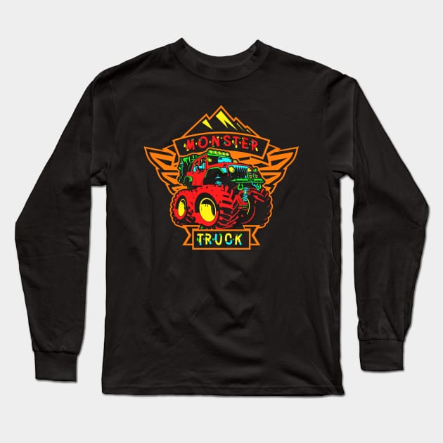 Monster Truck Long Sleeve T-Shirt by black8elise